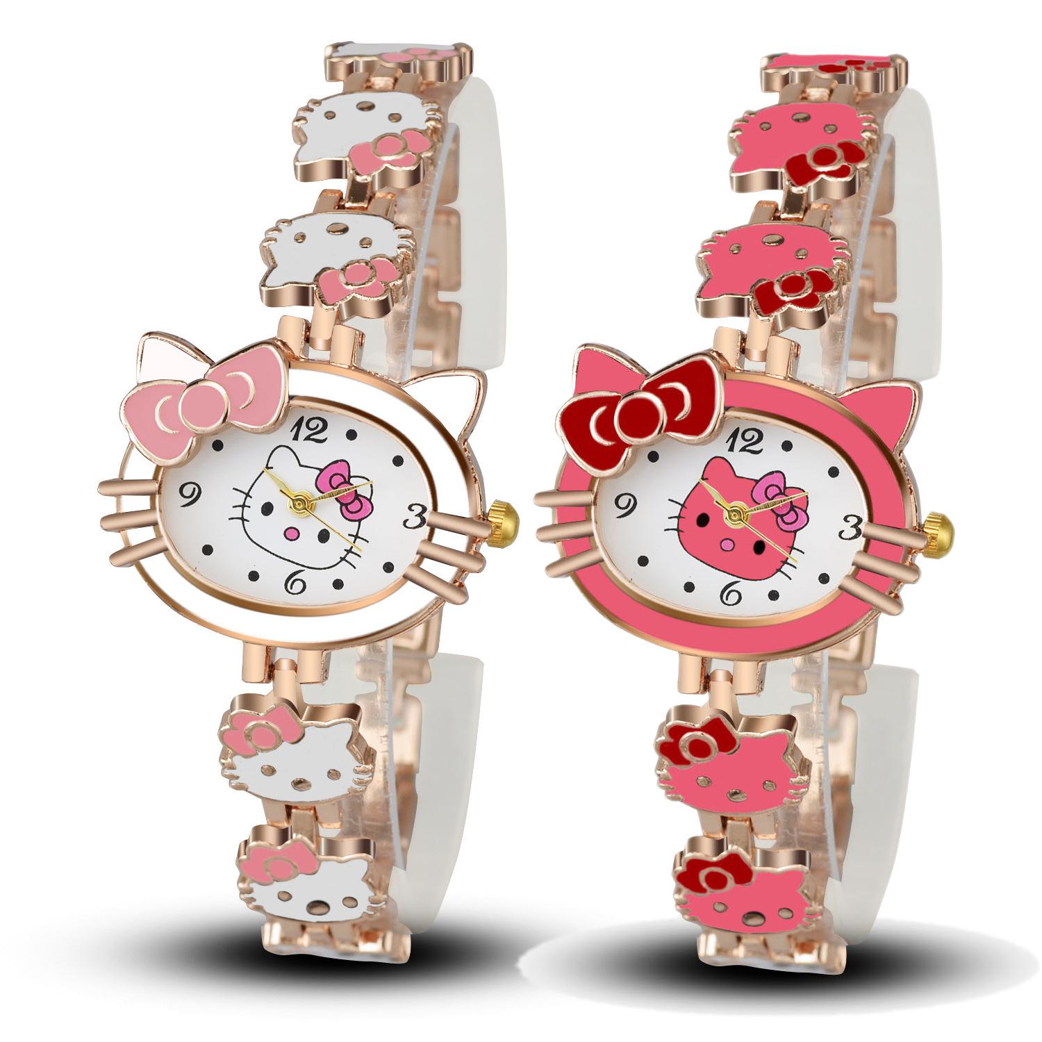 fashion hello kitty cartoon watch female student girl lady cute bracelet watch in stock wholesale