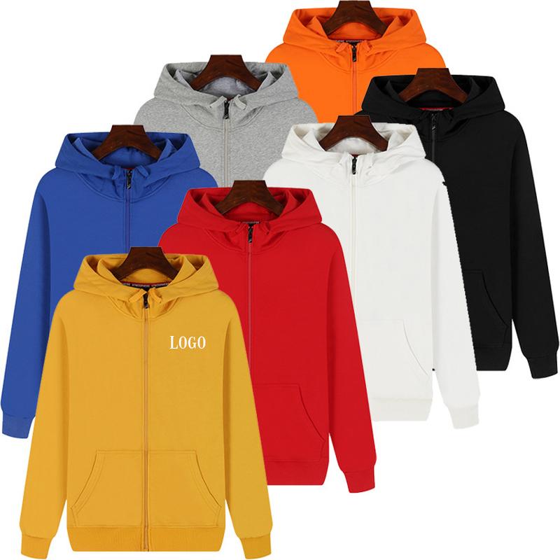 Spring and Autumn Thin Sweatshirt Custom Logo Cardigan Hoodie Custom Work Clothes Group Advertising Shirt Coat Embroidery