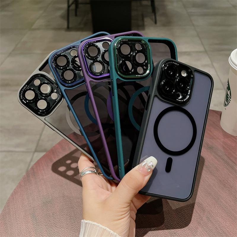 metal lens for iphone15 phone case samsungs23 simple samsung s24ultra magnetic hard case