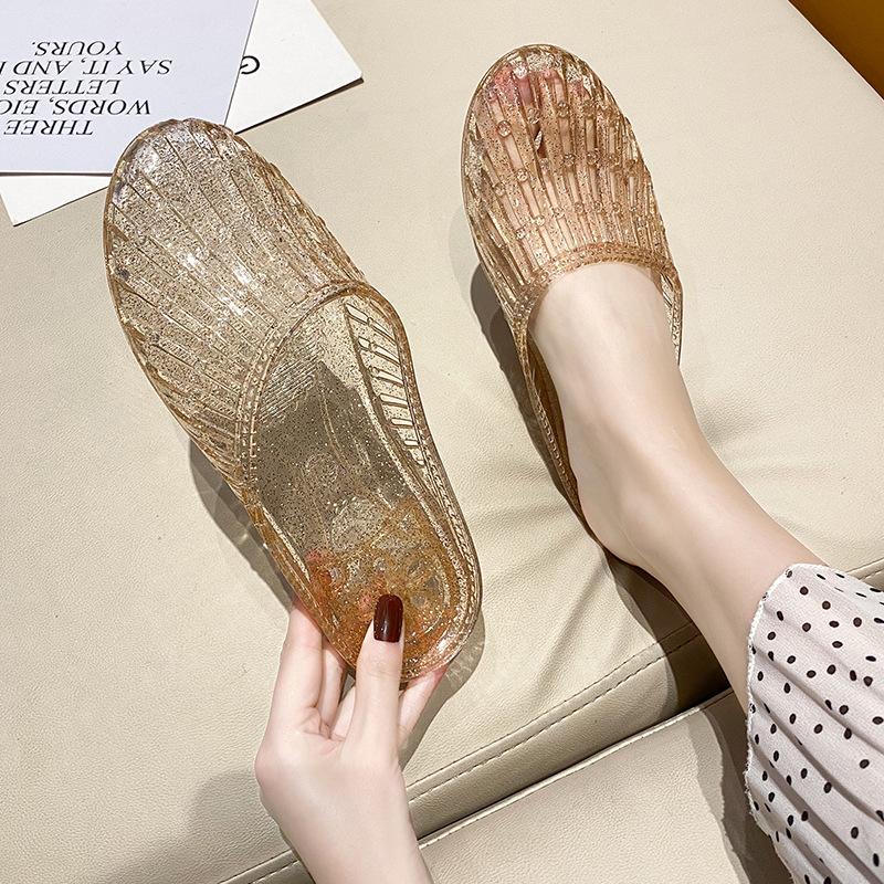 Ladies Slippers Summer New Women's Crystal Shoes 2021 Thai Sandals Women's Home Shoes Southeast full figure