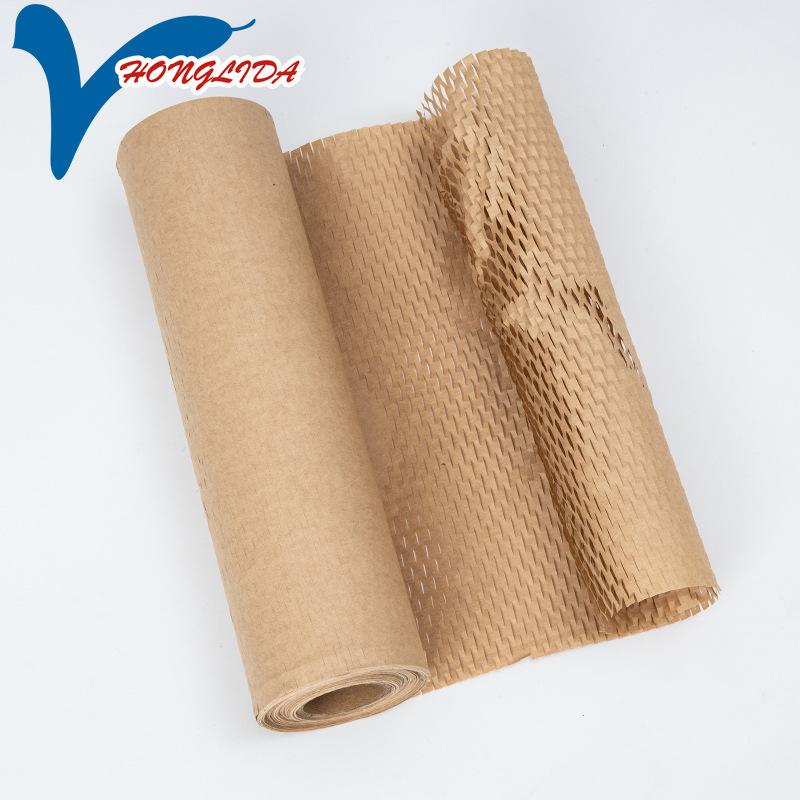honeycomb paper amazon buffer honeycomb filled kraft paper/grid express cosmetics honeycomb wrapping paper wholesale details Picture