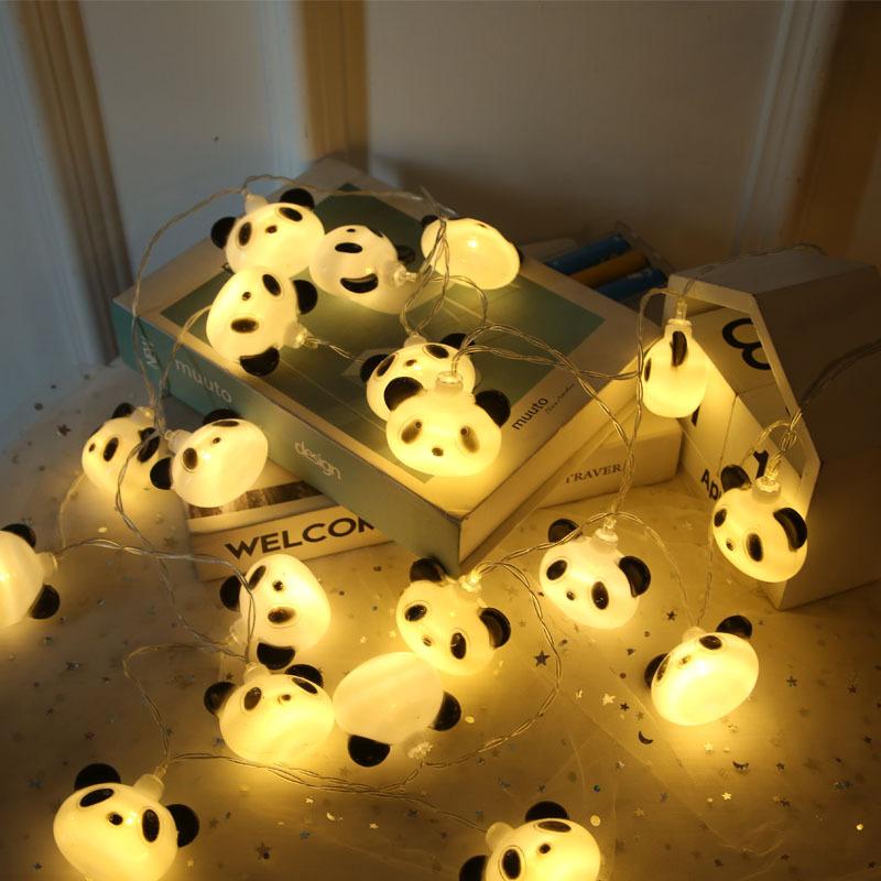 led new lantern panda creative lighting chain atmosphere genoptics aura essence string flashing light scene cartoon cute small night lamp details Picture