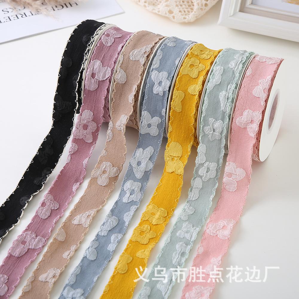japanese and korean wave edge flower lace diy clothing hat accessories flower gift box decorative ribbon home textile material