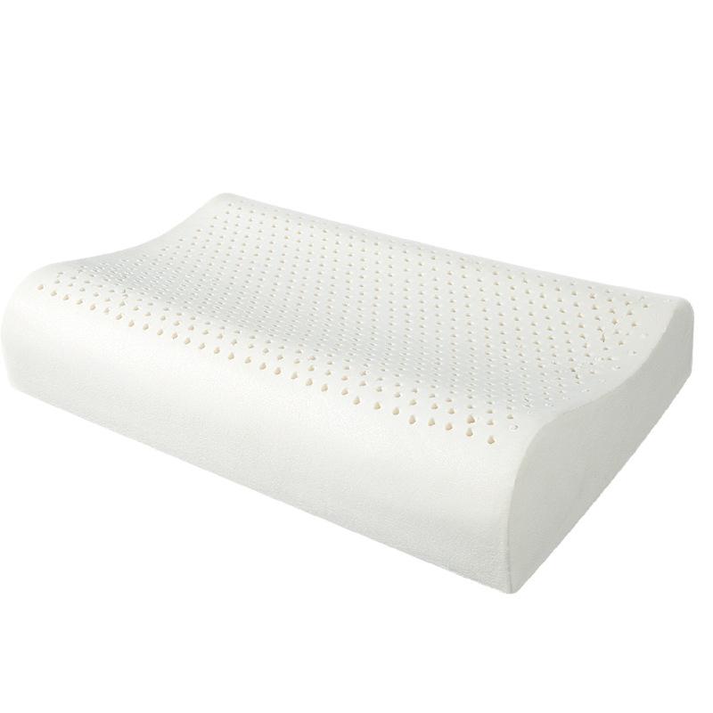thailand natural latex pillow women's adult curve plane cervical pillow men's pressure relief rubber pillow insert factory direct supply Item Picture