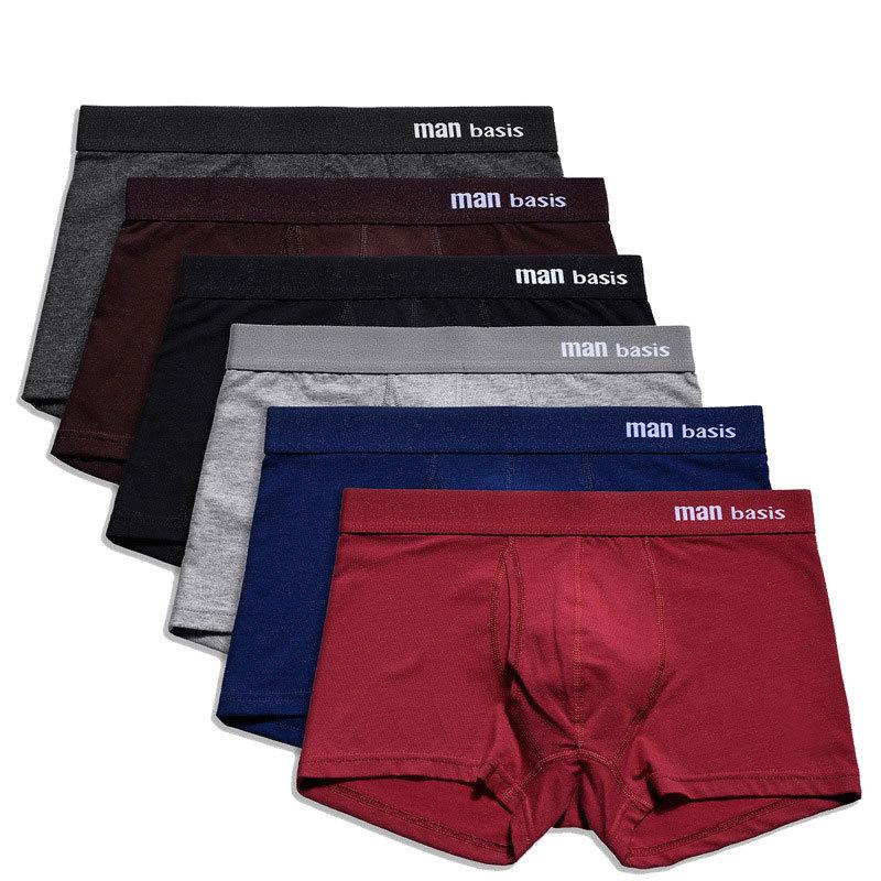 men's underwear cotton open combed cotton boxers mid-waist loose boxers fashion large size boxers wholesale