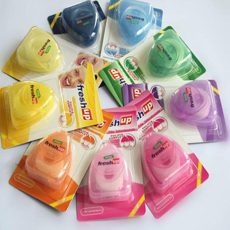 factory direct sales dental clinic tooth cleaning triangle 50 m dental floss medical gift dental floss