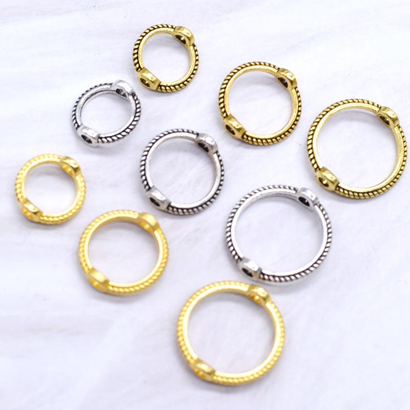 zinc alloy accessories ancient purse bead ring through hole golden flexible ring bracelet connector bag bead ring bead string jewelry accessories