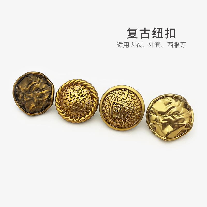 Women's Men's Versatile Trench Coat and Overcoat Coat Sweater Deer Head Lion Head Button High-Grade Metal Irregur rge Buttons Specification drawing