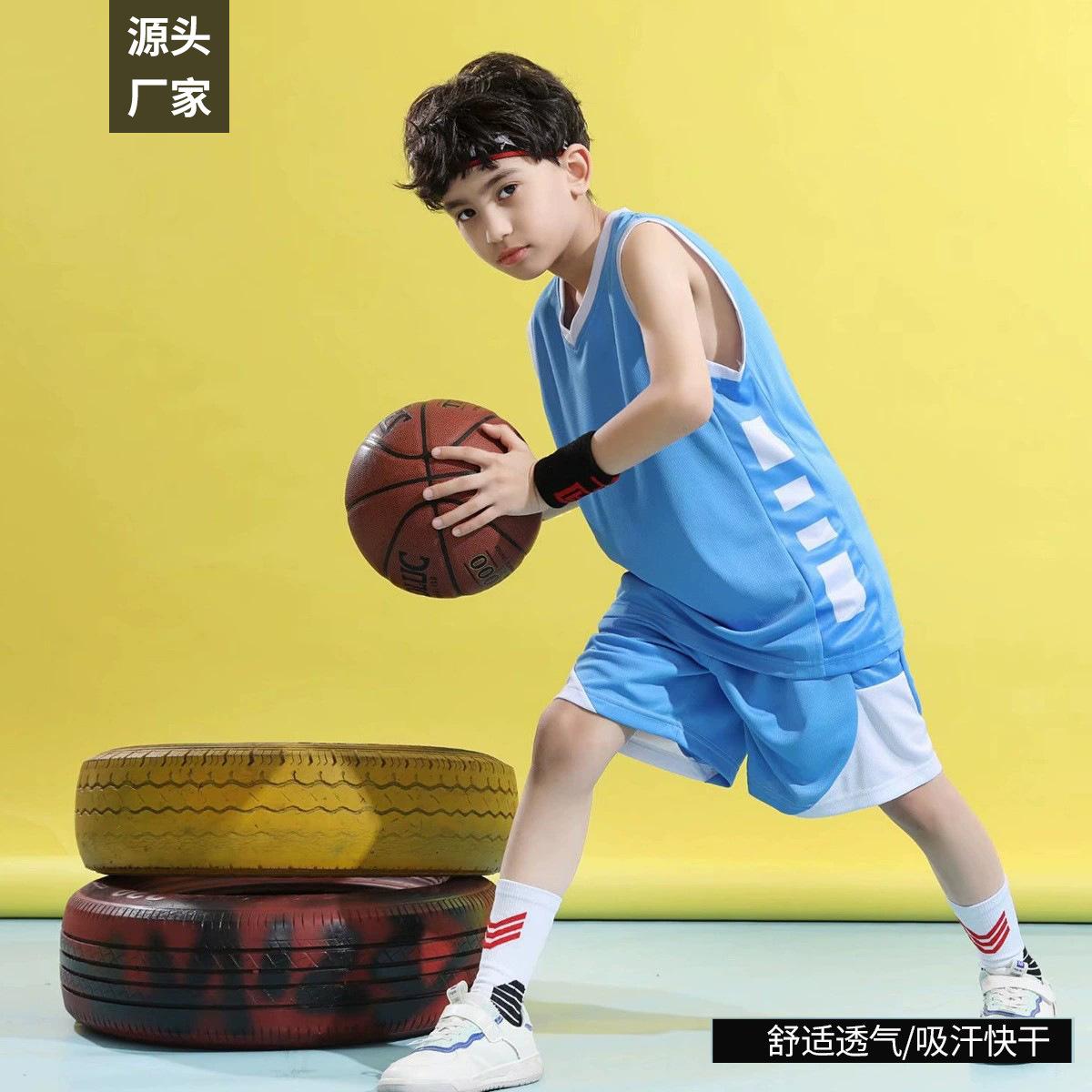 children's basketball wear suit men's sports gym jersey elementary school students training racing suit kindergarten printing performance team uniform