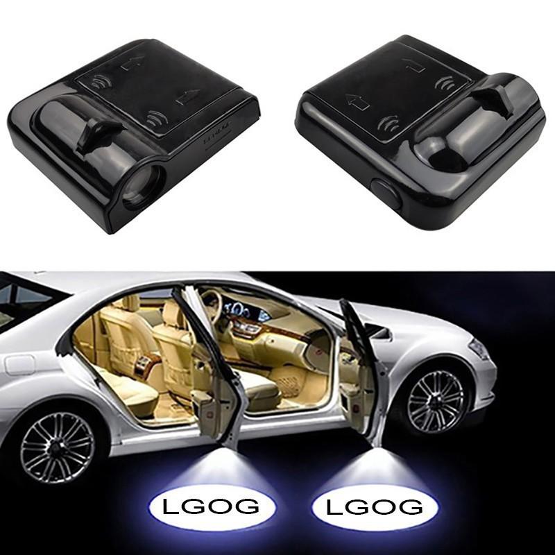 Car Courtesy Light Door Laser Light Door Decoration Led Ambient Light Car Modification Wireless Logo Projection Lamp