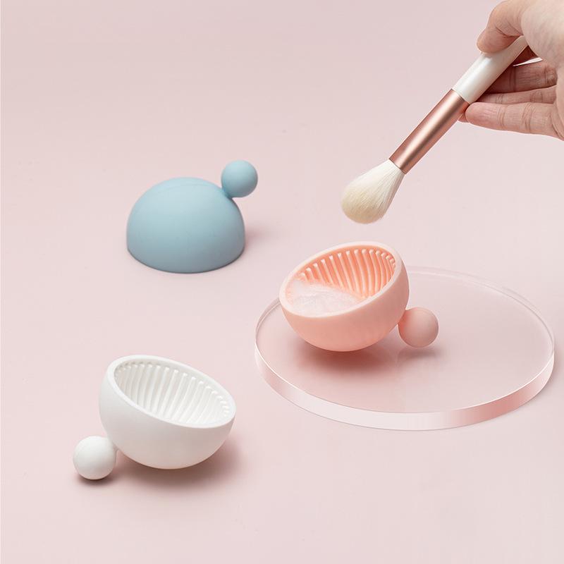 self-designed creative maruko makeup brush silicone cleaning tray does not hurt the brush hair makeup brush cleaner cross-border