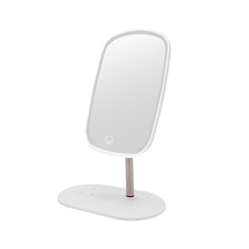 new led tri-fold makeup mirror with light fill light mirror desktop dressing table portable folding travel cosmetic mirror Item Picture