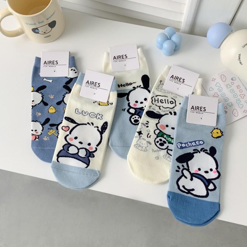 women's ankle socks spring and autumn cartoon pattern three-dimensional flat sock cute chibi maruko chan japanese cartoon ankle socks short tide socks wholesale