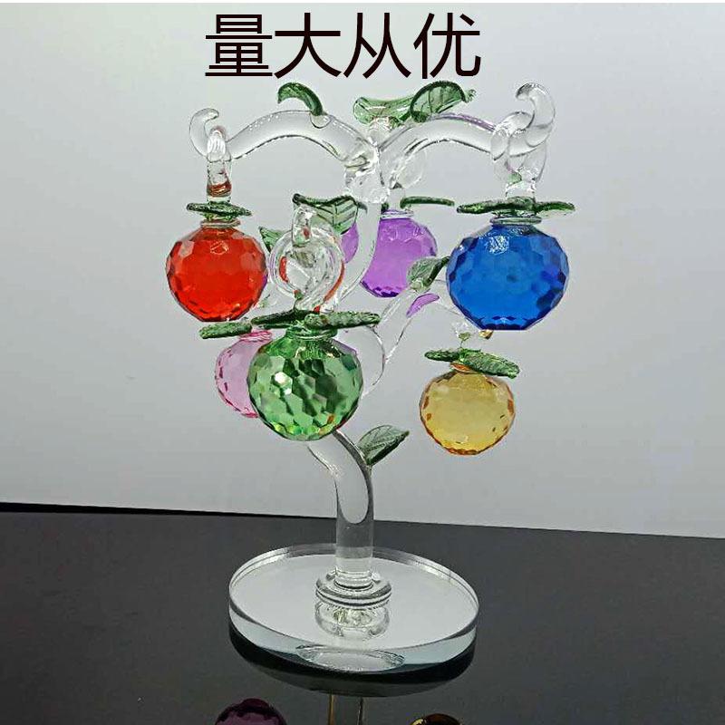 factory direct sales crystal apple tree money tree moving wedding gift tv wine cabinet decorations home decoration Specification drawing