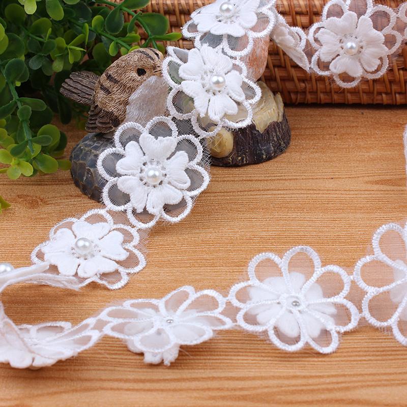 in stock white organza lace embroidery organza lace accessories embroidery flowers Specification drawing