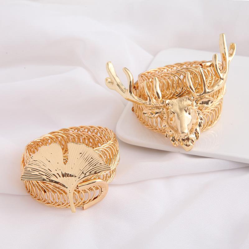 nordic style spring curtain bandage fan blade deer head deer metal decorative accessories elastic rope curtain buckle Specification drawing