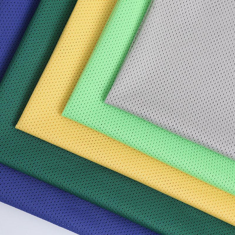 Low Elastic Starry Mesh Fabric Polyester Warp Knitted Bird Mesh Knitted Fabric Quick-Drying Jersey Mesh Fabric