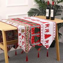 Christmas Decorations Knitted Fabric Table Runner Creative Christmas Table Runner Dining Table Santa Claus Decoration Home Dress up