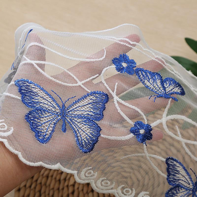 factory direct sales new polyester mesh embroidery lace 18.5cm clothing accessories handmade diy lace details Picture