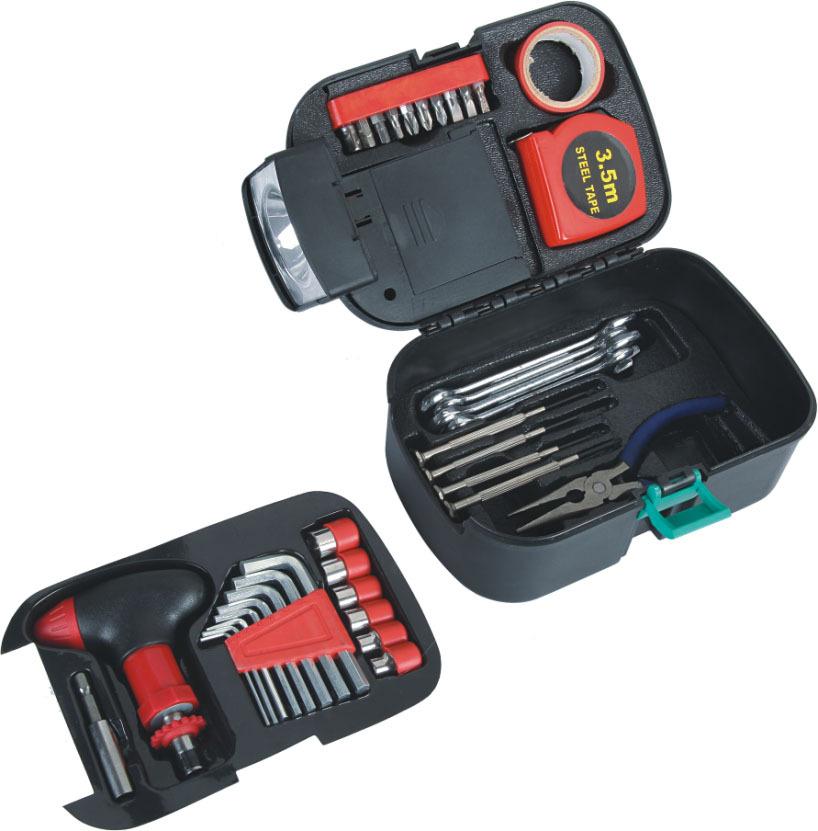 led multi-function toolbox household screwdriver tool with light set tool emergency car repair double-layer toolbox full figure