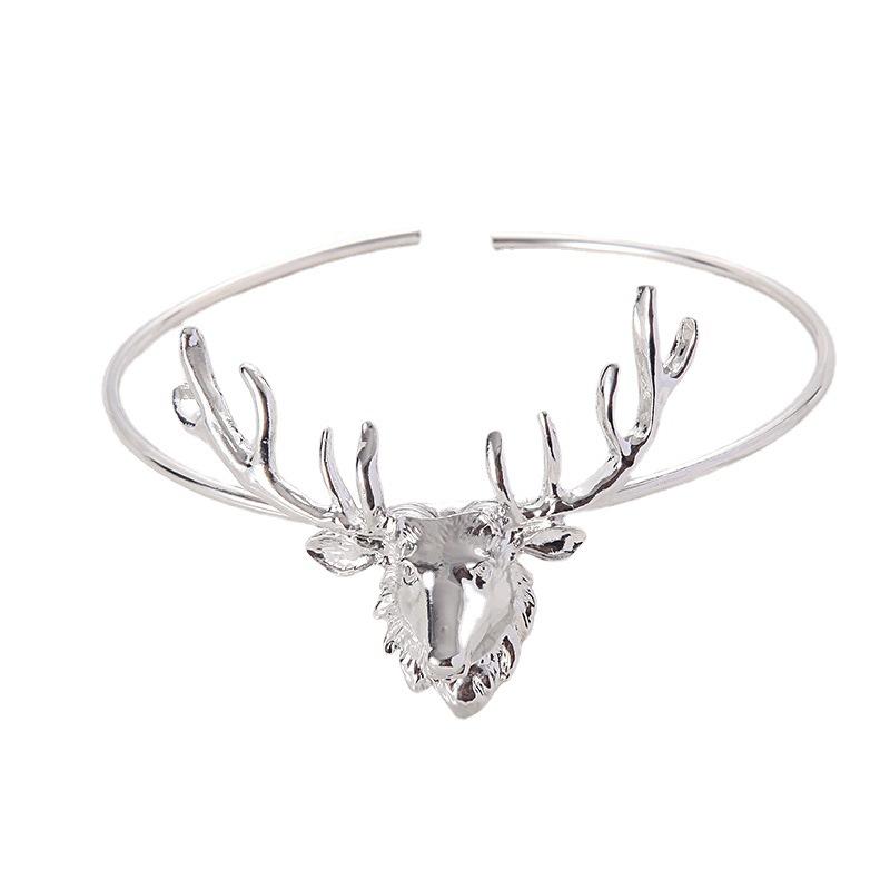non-perforated curtains straps simple and light luxury metal animal head one deer have you deer head diy replaceable curtain buckle Item Picture