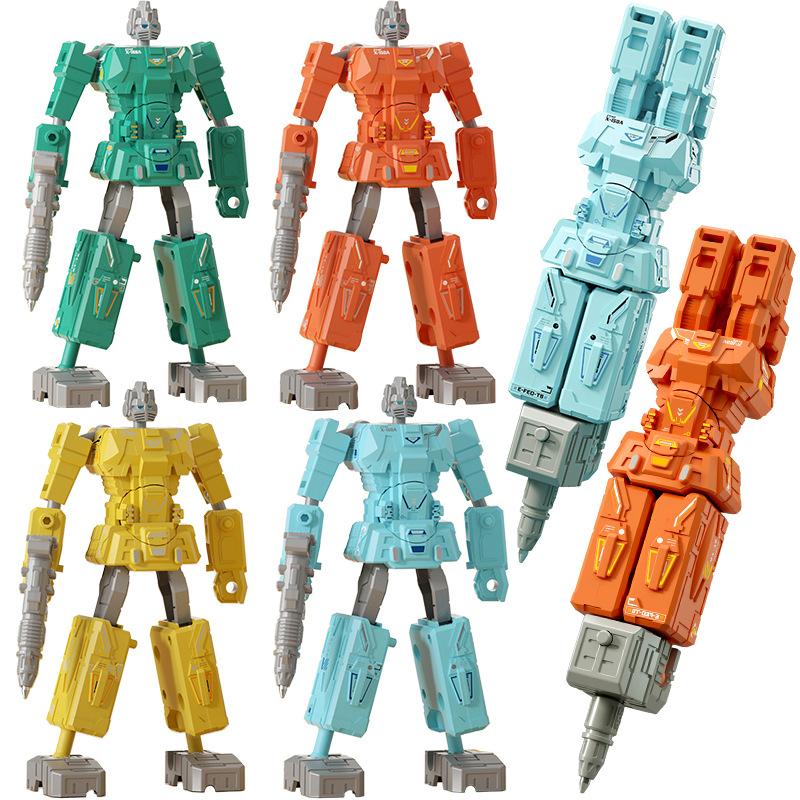 warrior bullet mechanical pencil children's creative robot optimus god of war toy agency activity gift reward factory wholesale Item Picture