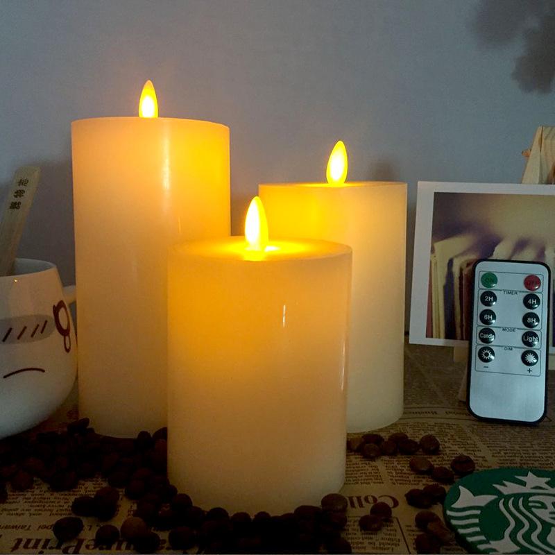 10 key remote control flat swing electric candle lamp simulation flashing beating flame led electronic candle light electric candle lamp decoration