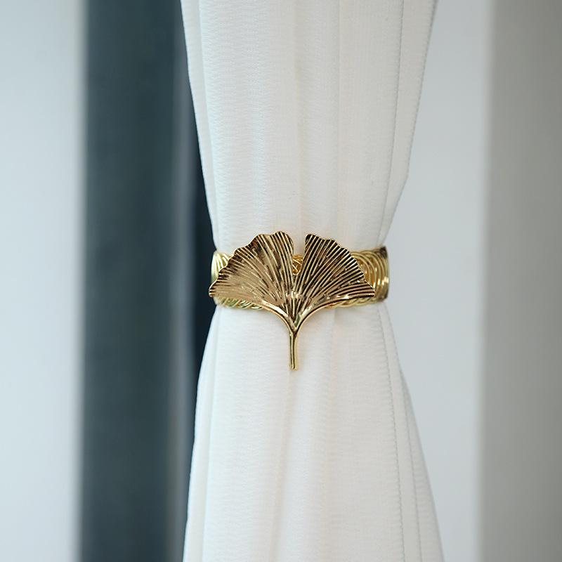 nordic style spring curtain bandage fan blade deer head deer metal decorative accessories elastic rope curtain buckle details Picture