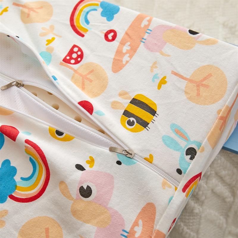 cotton knitted children's latex pillow cartoon kindergarten child baby pillow latex pillow one piece dropshipping details Picture