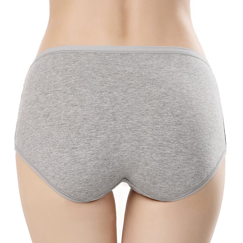 cross-border solid color mid-waist underwear pure cotton women's simple mid-waist large size ladies' underwear pure cotton women's underwear wholesale Application Scenario