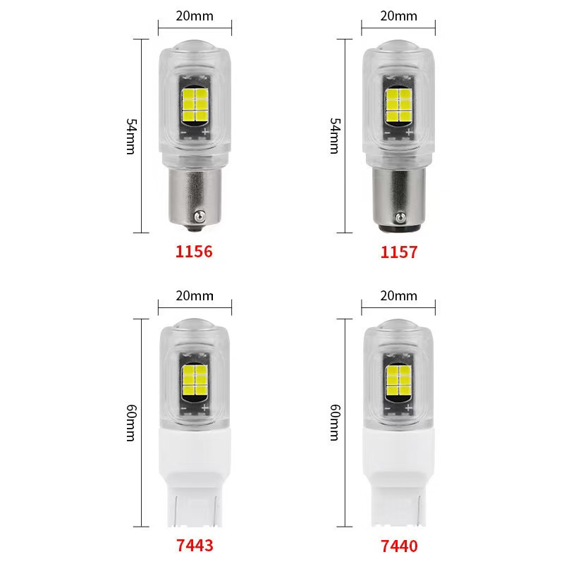 Car LED lights, high-brightness brake lights, 3030 taillights, 16SMD turn signals, 5W reverse lights details Picture