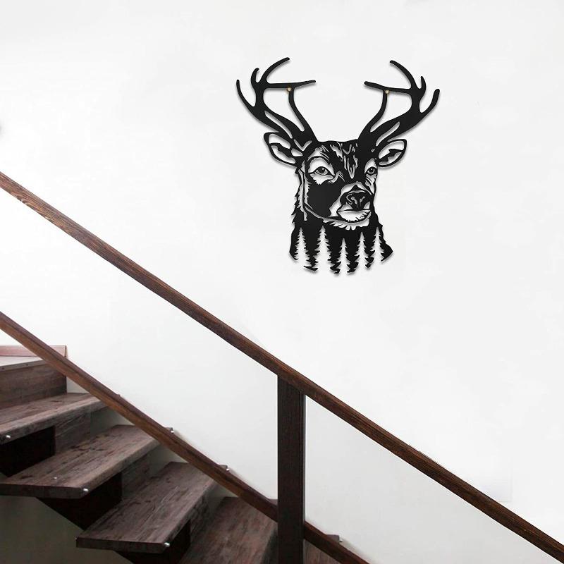 deer wall art country metal wall art metal deer wall decoration farmhouse deer decoration full figure