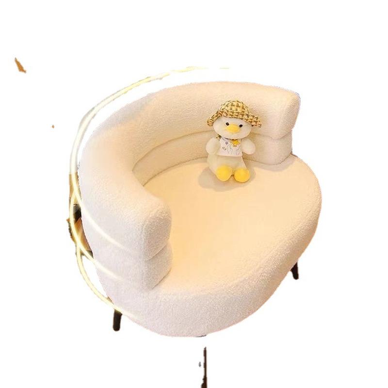 internet celebrity lambswool lazy sofa chair single sofa living room bedroom balcony leisure makeup chair dressing table stool Item Picture