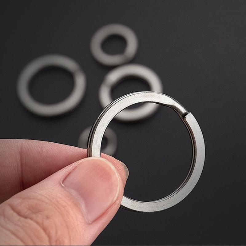 key ring stainless steel iron hoop flat ring aperture corner ring corrugated ring key card keychain curtain ring