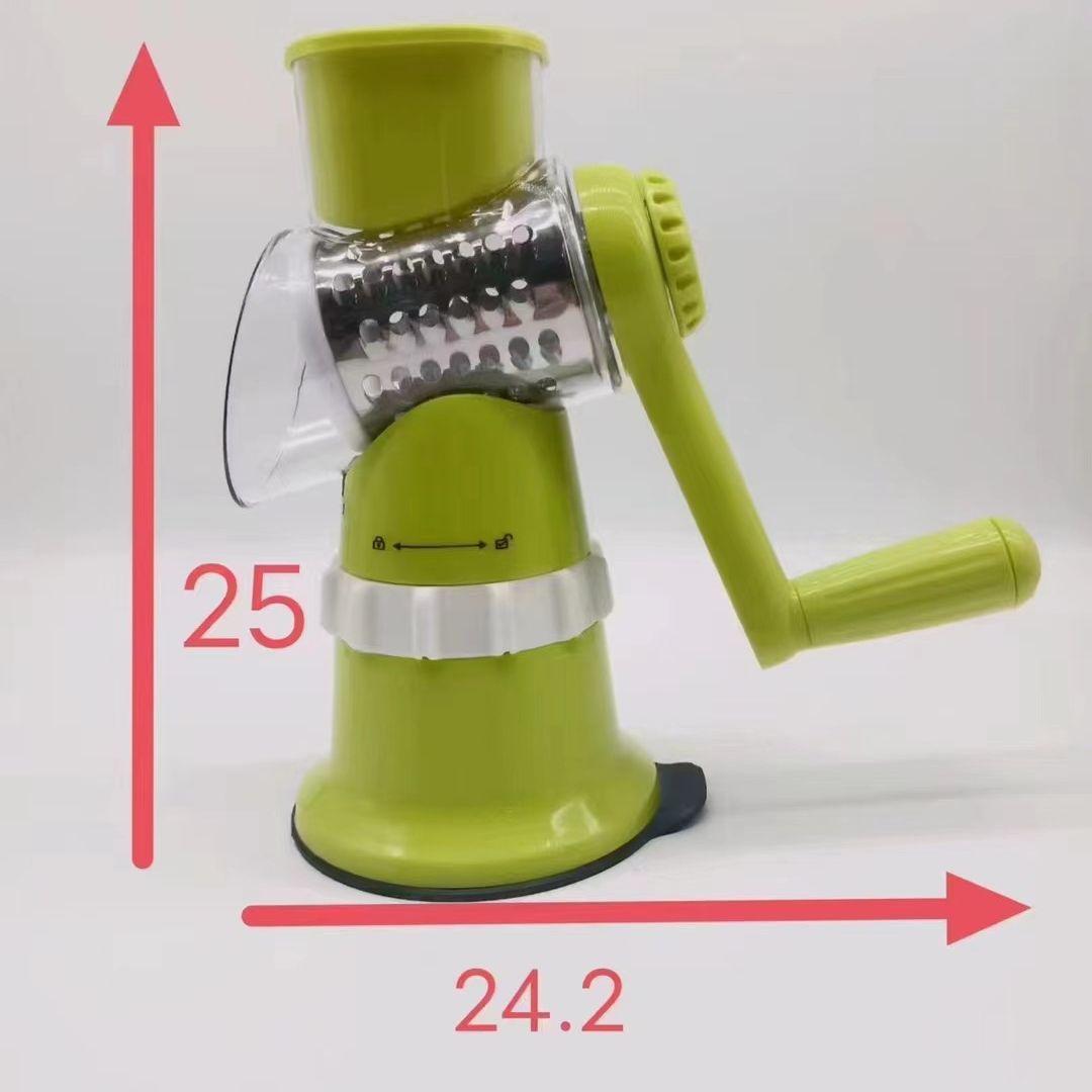 new kitchen chopper multi-functional manual sedding machine vegetable cutter tee-in-one hand crank slicer and grater