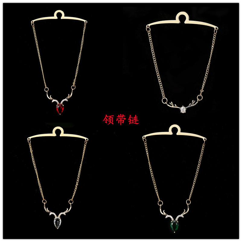 men's tie accessories deer head tie chain metal chain u-shaped chain formal shirt chain buckle tie matching jewelry full figure