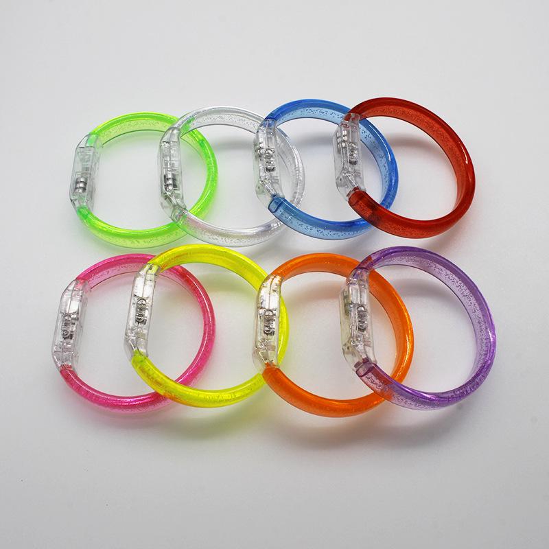 new cross-border sales colorful led wide bubble luminous bracelet can be private togo wechat promotional gifts gift Item Picture