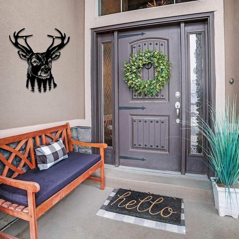 deer wall art country metal wall art metal deer wall decoration farmhouse deer decoration Application Scenario