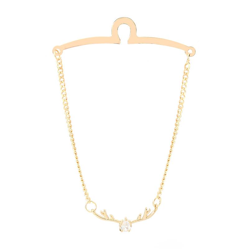 men's tie accessories deer head tie chain metal chain u-shaped chain formal shirt chain buckle tie matching jewelry Specification drawing