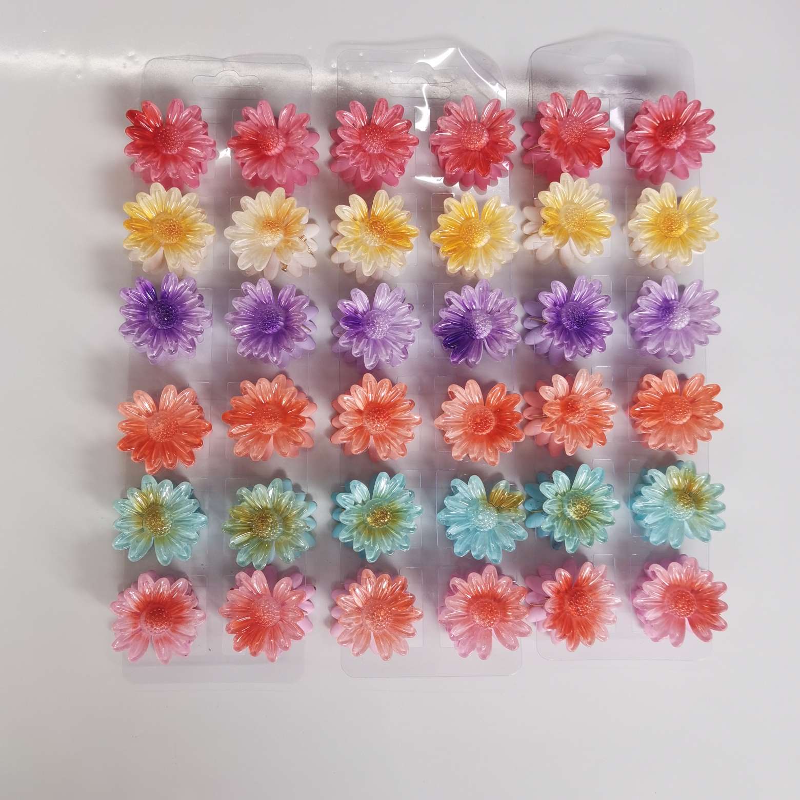 3.2 cm popular internet-famous back-sprayed 6-color sunflower frangipani
