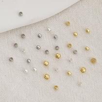 18k copper plated real gold gold-plated color retention can be clamped flat ball plunger spacer beads diy handmade jewelry accessories ending fixed beads