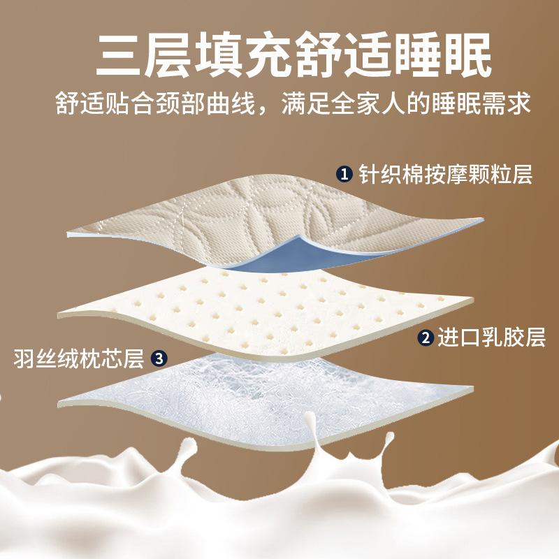 thailand latex pillow pair household natural rubber single dormitory students cervical pillow insert improve sleeping wholesale Specification drawing