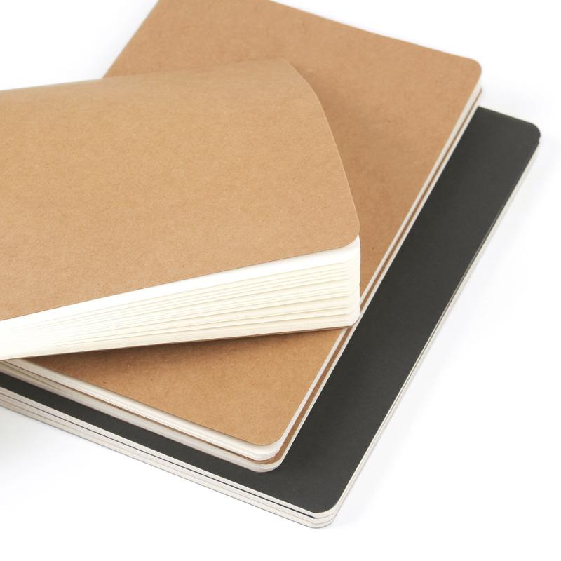b5 kraft paper notebook exercise book notepad customizable logo english noteboy a5 soft copy stitching wholesale Specification drawing