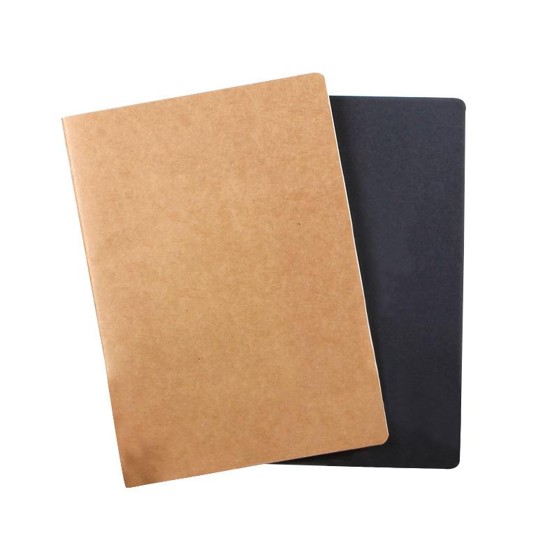b5 kraft paper notebook exercise book notepad customizable logo english noteboy a5 soft copy stitching wholesale Item Picture