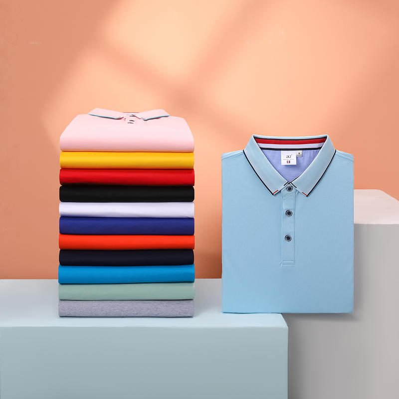 Spring and Summer new loose and comfortable linen short-sleeved lapel POLO shirt DX-99215 details Picture