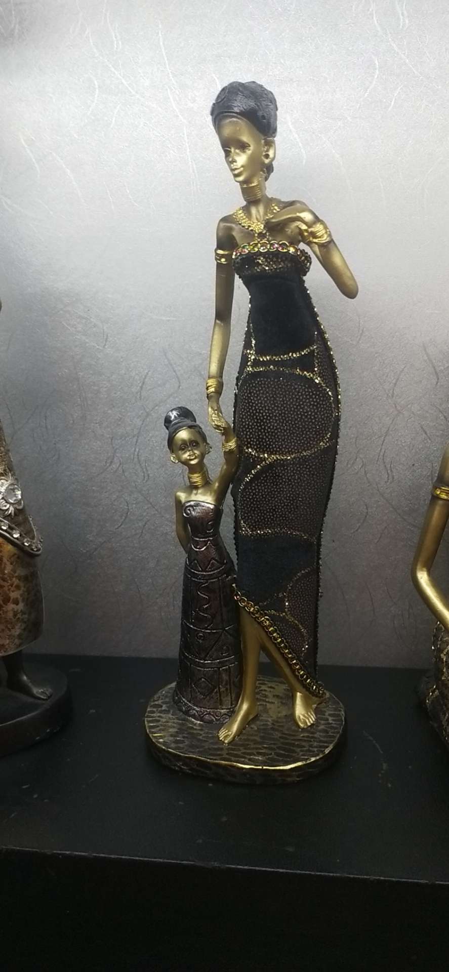 民族风非洲黑人树脂工艺品摆件产品图