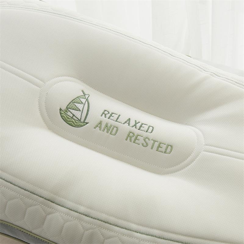 cotton pillow core quilted feather velvet three-dimensional pillow embroidery latex pillow high-end washable pure cotton hotel pillow wholesale Specification drawing