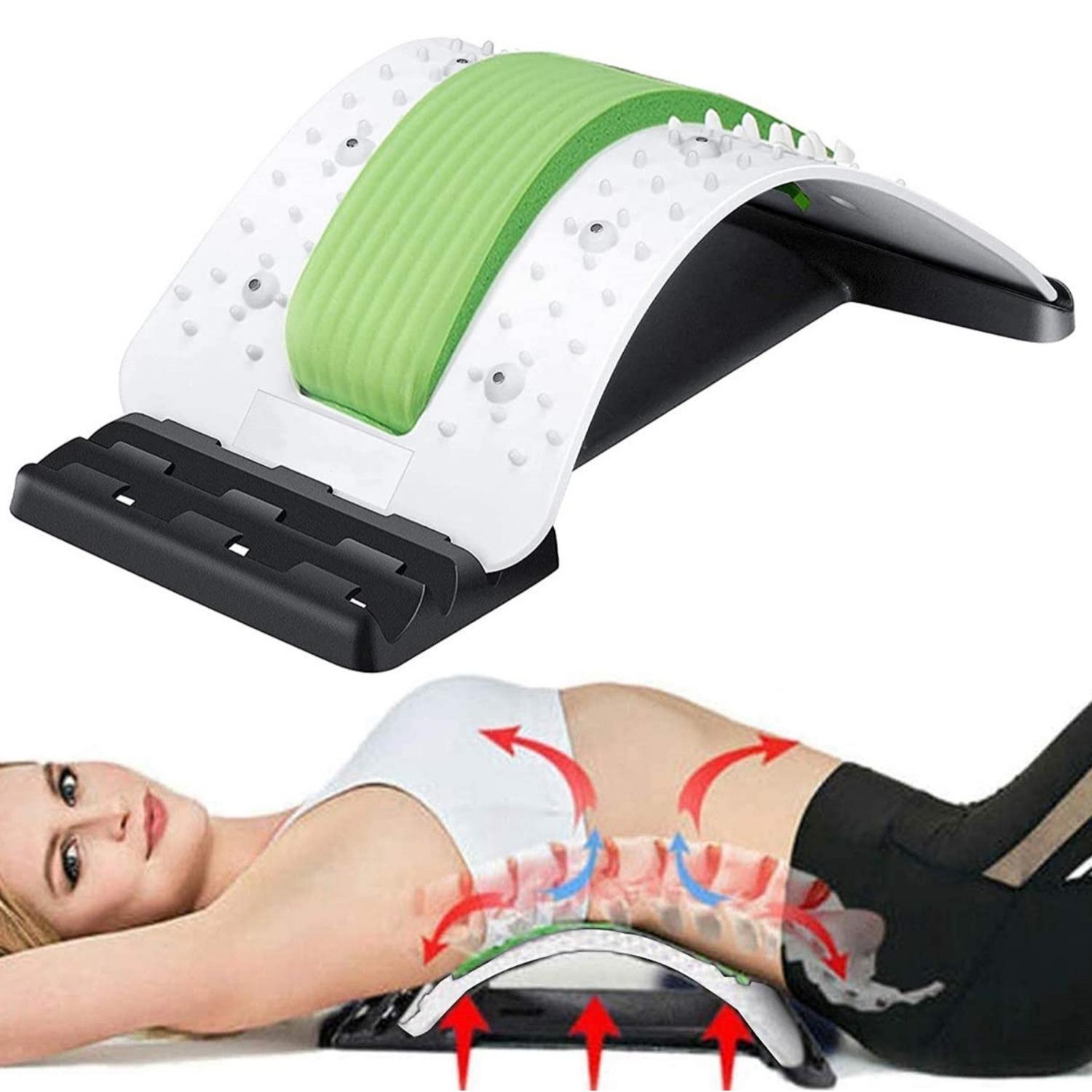 lumbar soothing device waist tensioner stretch yoga aid massage open back spine spine brace lumbar back support
