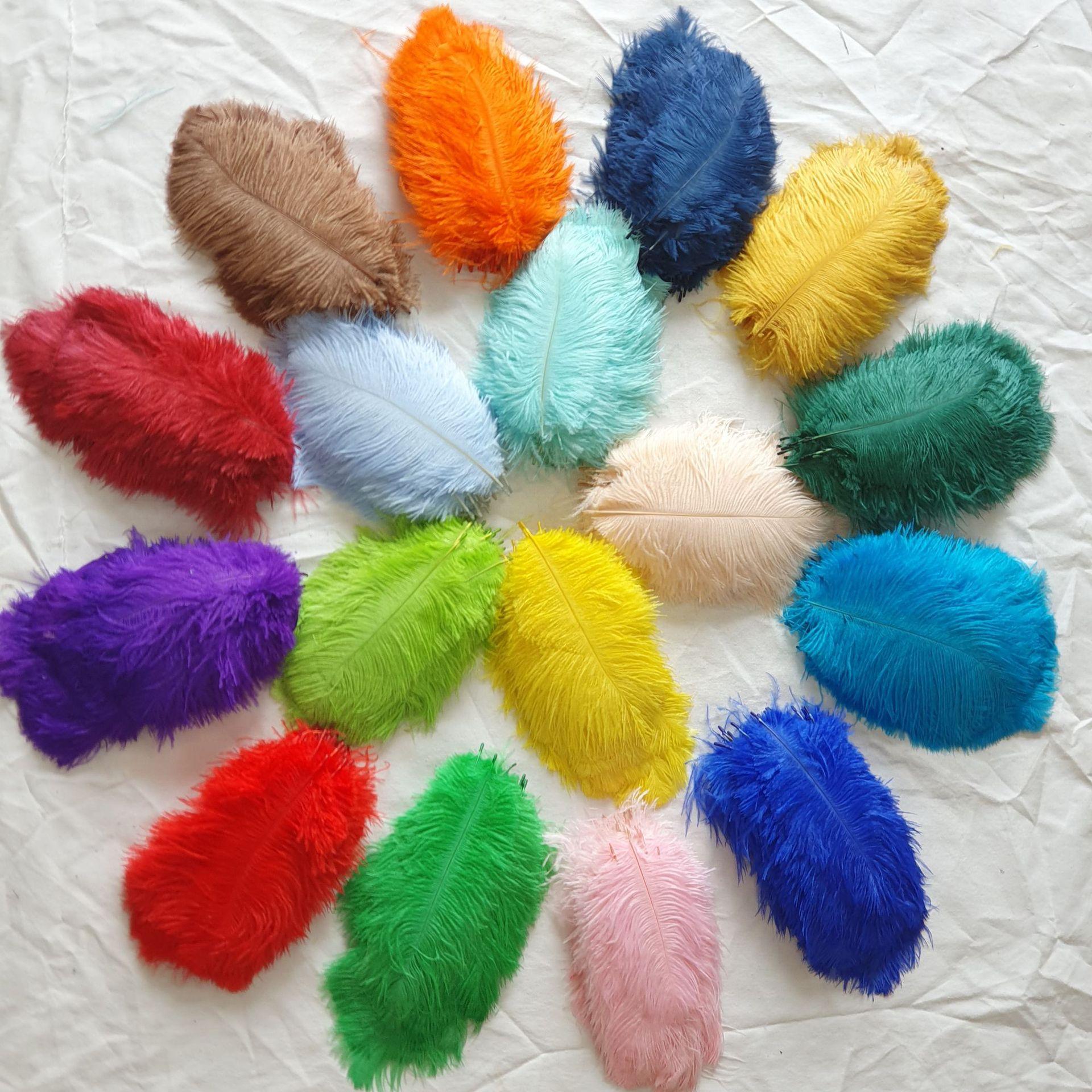 factory straight hair 30 pcs ostrich hair small feather diy handicraft dress decorative table lamp flower shop headband