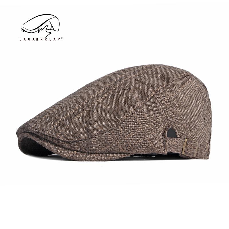 Foreign Trade Men's Hat Linen-like Beret Male British Retro Art Casual Peaked Cap Female Advance Hats Korean Style